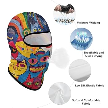 Balaclava Face Mask Ski Mask Flowers and Cat Head Mask Full